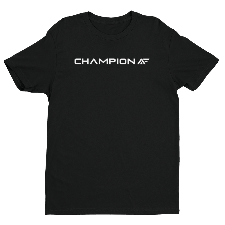 Women Short Sleeve Champion AF T-shirt by John Madsen | Athletic AF | Upgrade your Business